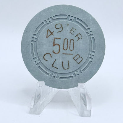 49'er Club Las Vegas Nevada 1950s $5 Casino Chip N8084