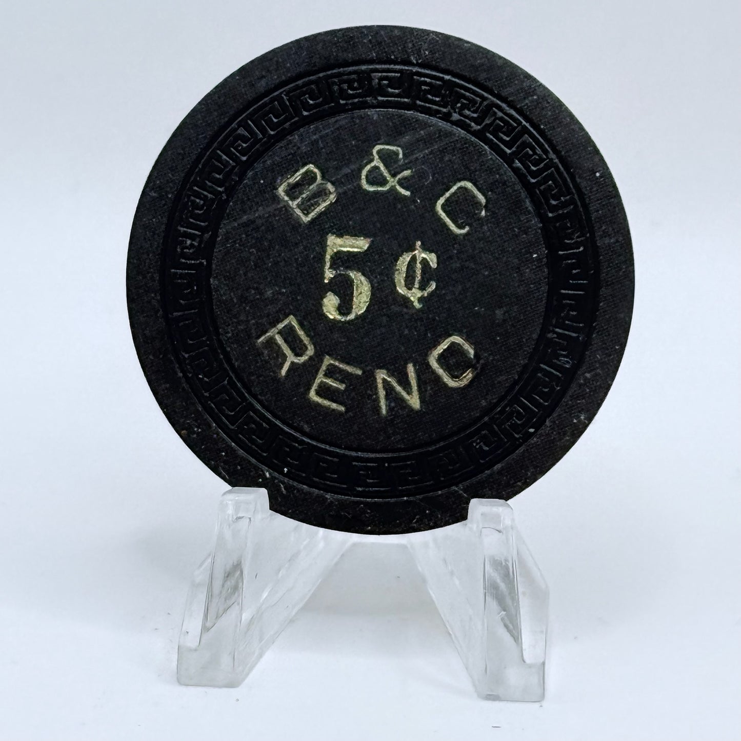 B & C Reno Nevada 1950s $0.05 Casino Chip N7409