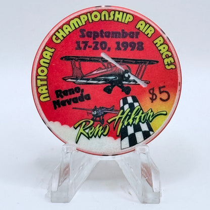 Hilton Resort Reno Nevada 1998 'National Championship Air Races' LE $5 Casino Chip V2778