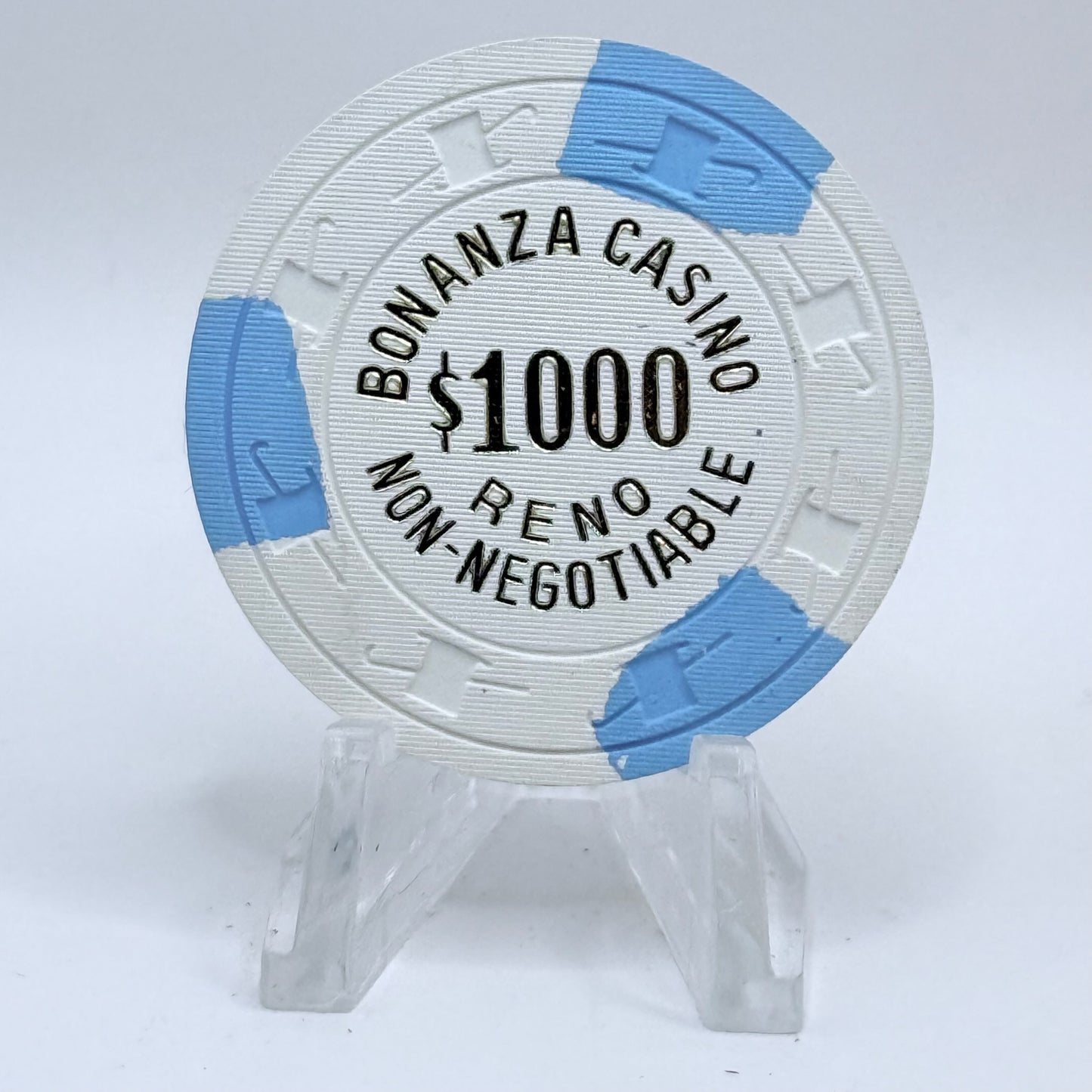 Bonanza Casino Reno Nevada 1980s $1000 NCV Casino Chip N1202