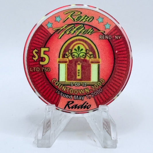 Hilton Resort Reno Nevada 1999 Series 1 LE $5 Casino Chip V4565