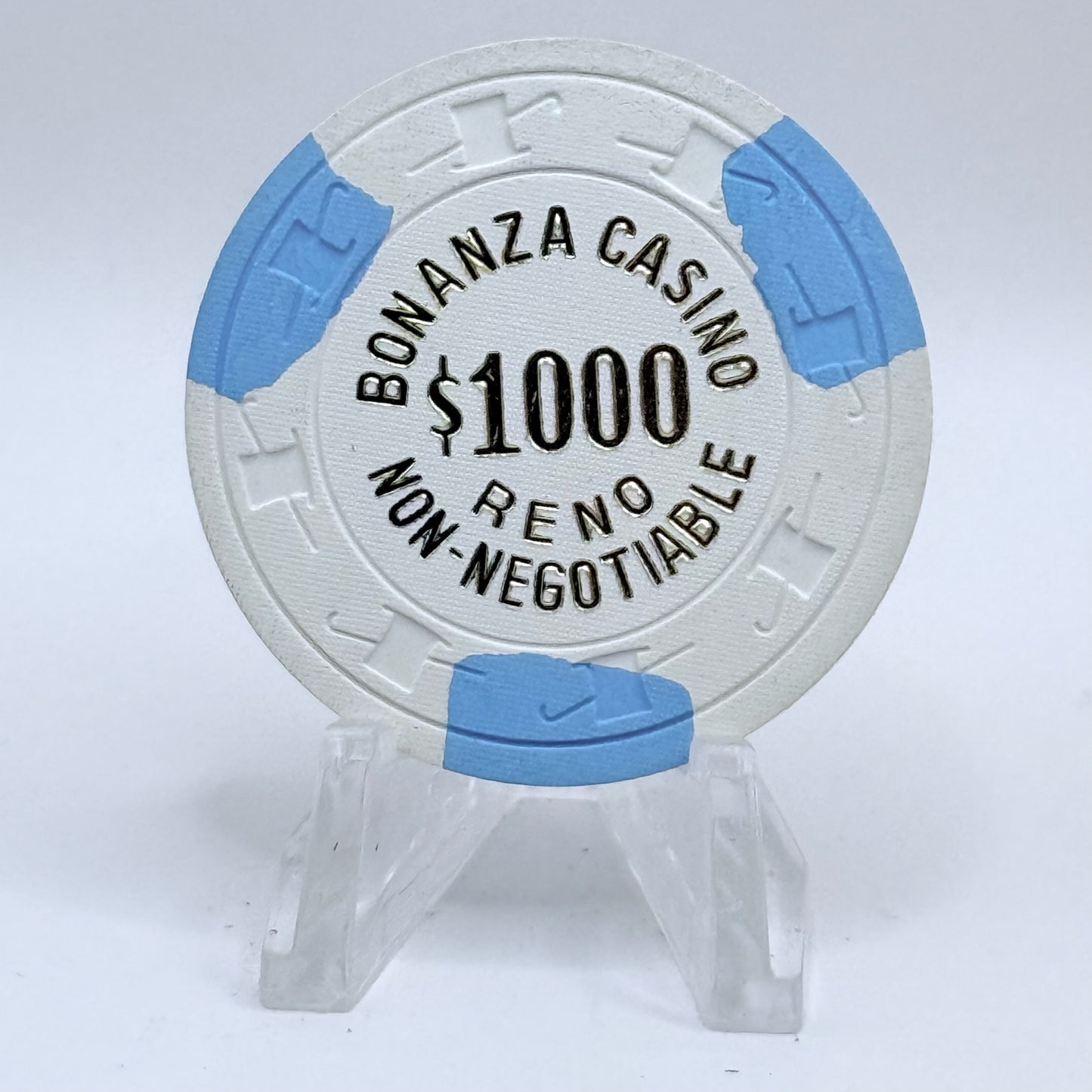 Bonanza Casino Reno Nevada 1980s $1000 NCV Casino Chip N1202