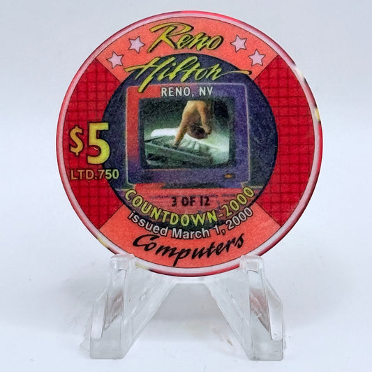 Hilton Resort Reno Nevada 1999 Series 1 LE $5 Casino Chip V4568