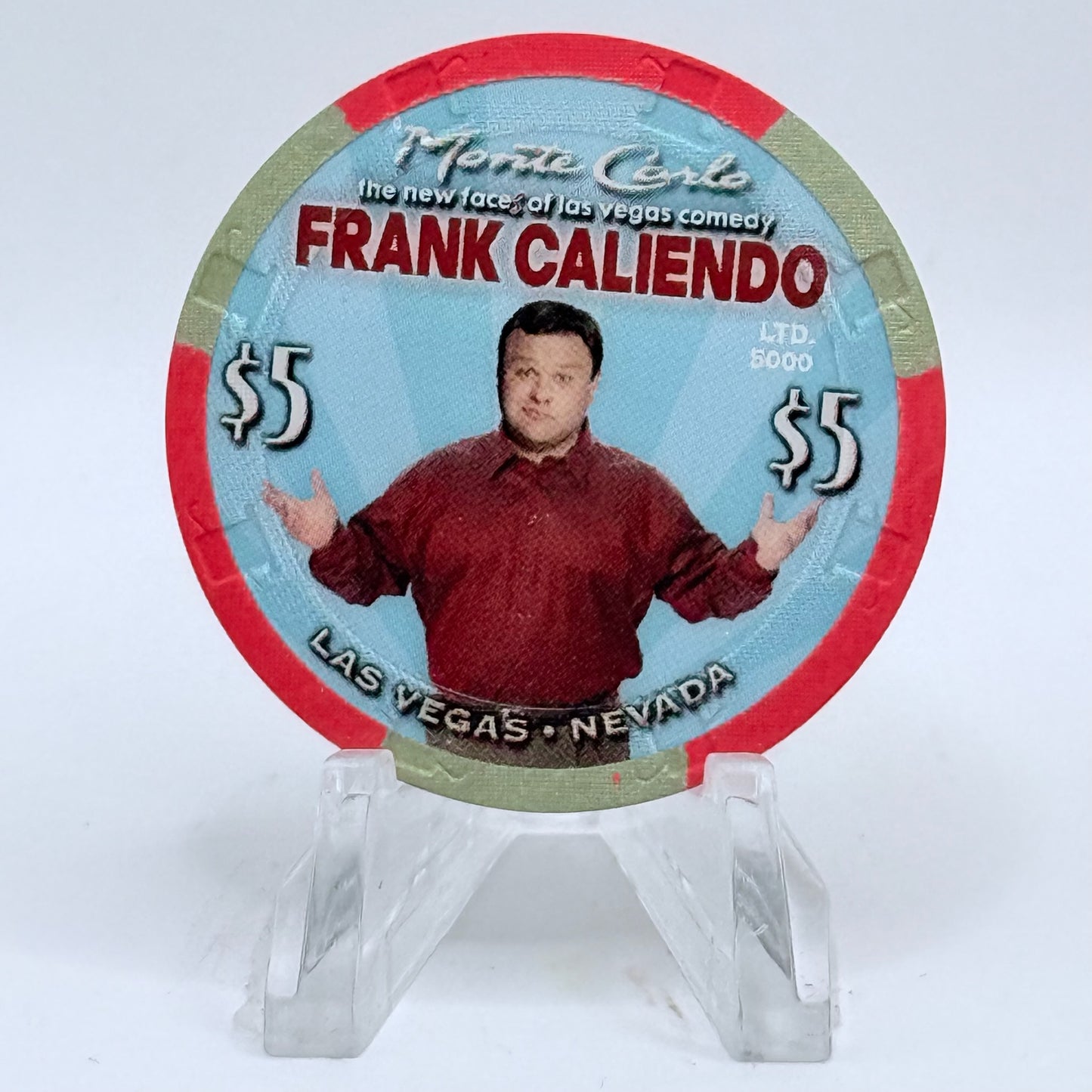 Monte Carlo Resort & Casino Las Vegas Nevada 2010 'Frank Caliendo' LE $5 Casino Chip E9545