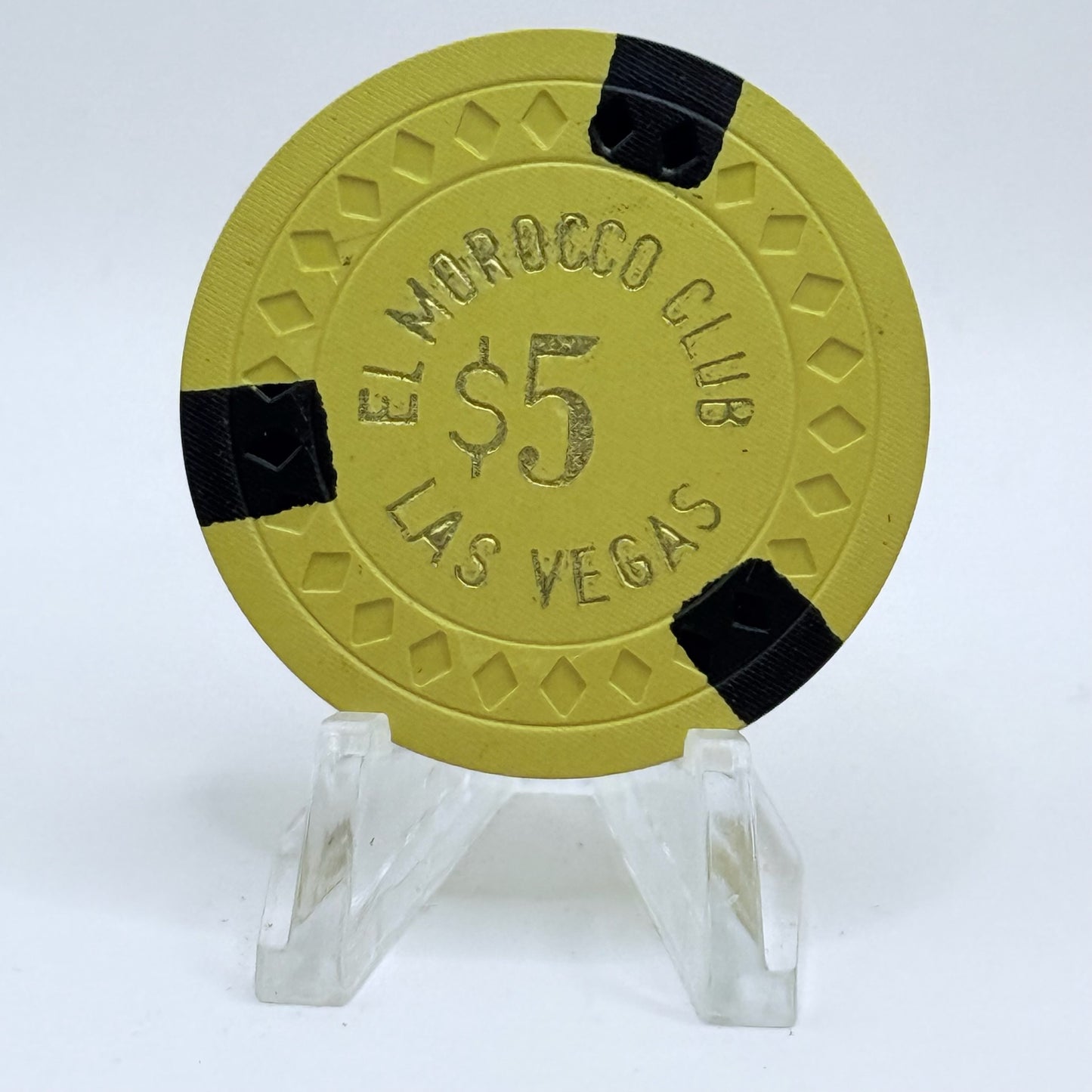 El Morocco Club Las Vegas Nevada 1940s $5 Casino Chip E4502