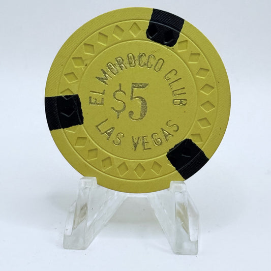 El Morocco Club Las Vegas Nevada 1940s $5 Casino Chip E4502