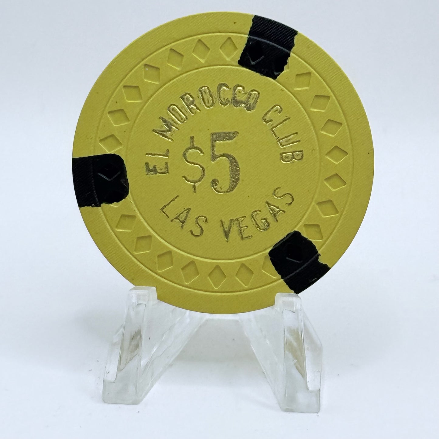 El Morocco Club Las Vegas Nevada 1940s $5 Casino Chip E4502