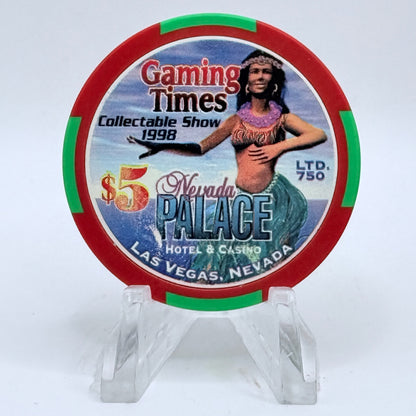 Nevada Palace Las Vegas Nevada 1998 'Gaming Times Collectable Show' LE $5 Casino Chip V3143