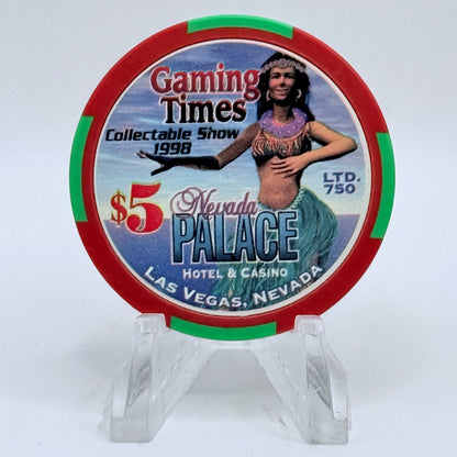 Nevada Palace Las Vegas Nevada 1998 'Gaming Times Collectable Show' LE $5 Casino Chip V3143