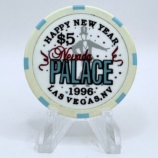 Nevada Palace Las Vegas Nevada 1996 'Happy New Year' LE $5 Casino Chip N0536