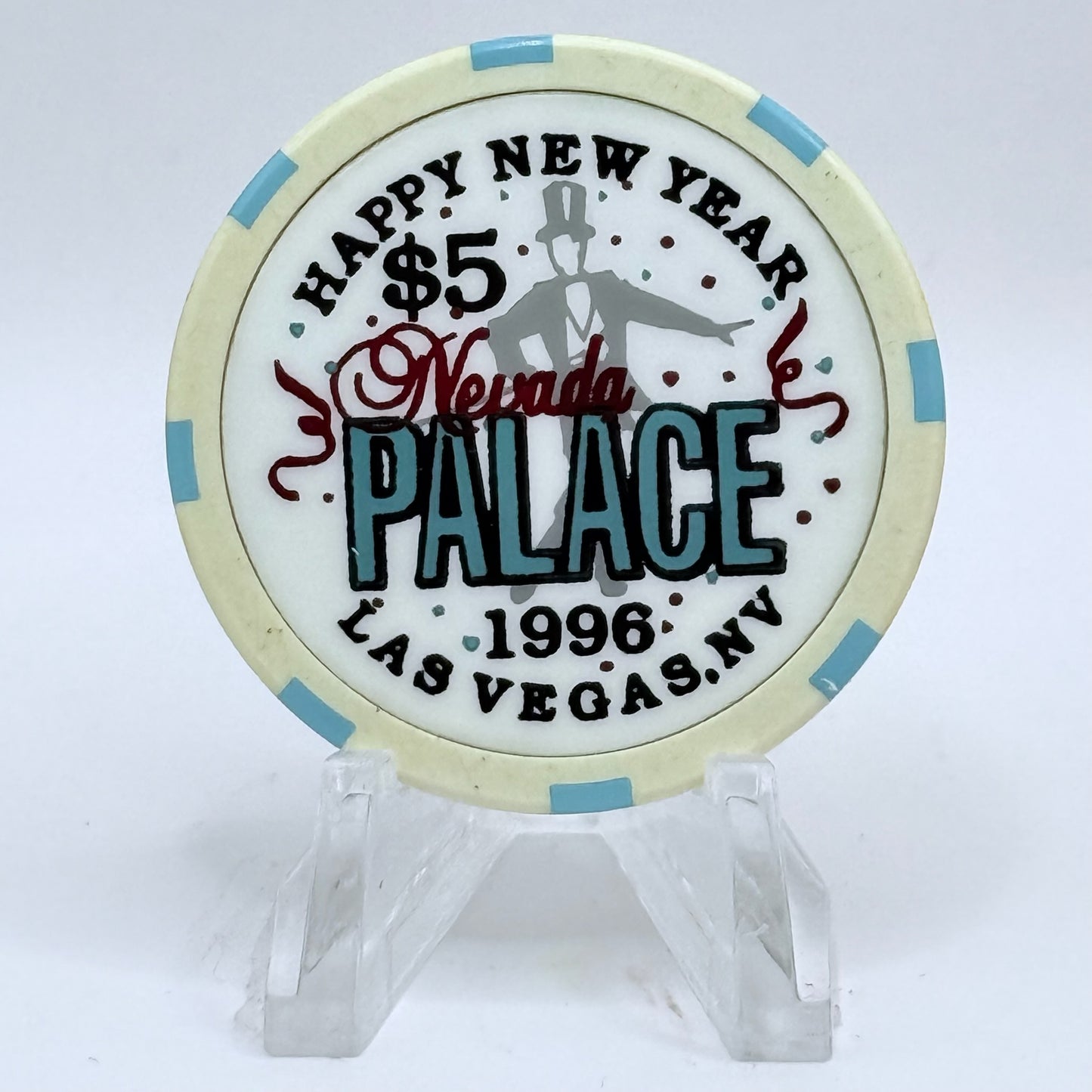 Nevada Palace Las Vegas Nevada 1996 'Happy New Year' LE $5 Casino Chip N0536