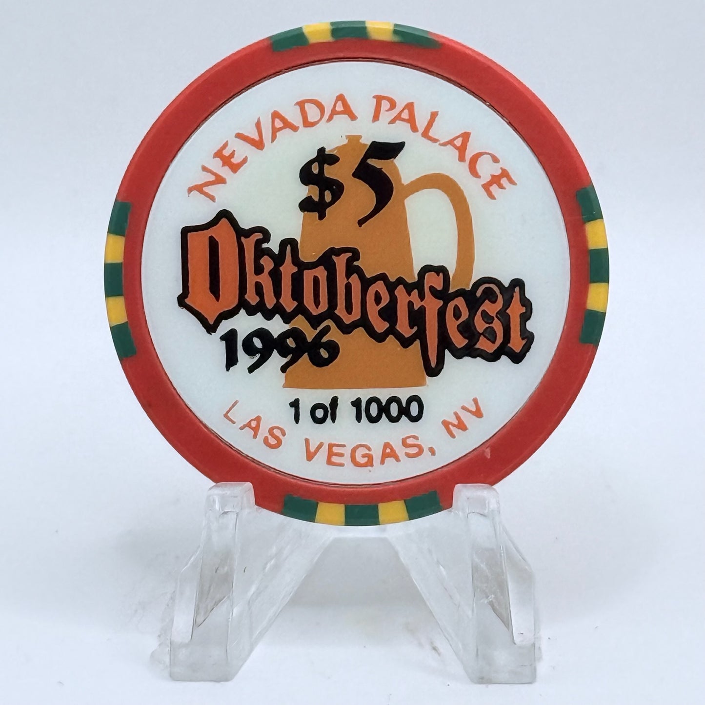 Nevada Palace Las Vegas Nevada 1996 'Oktoberfest' LE $5 Casino Chip N8826