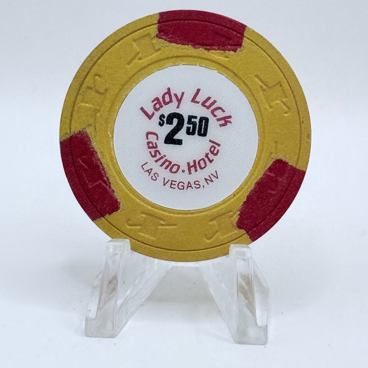 Lady Luck Las Vegas Nevada 1980s $2.50 Casino Chip N1841