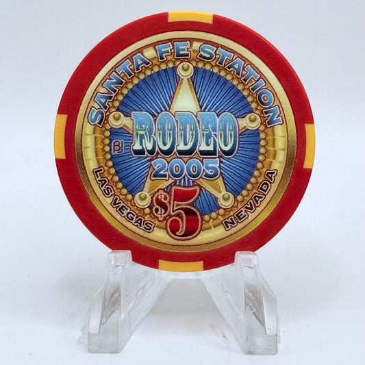 Santa Fe Station Las Vegas Nevada 2005 'Rodeo' LE $5 Casino Chip E8357