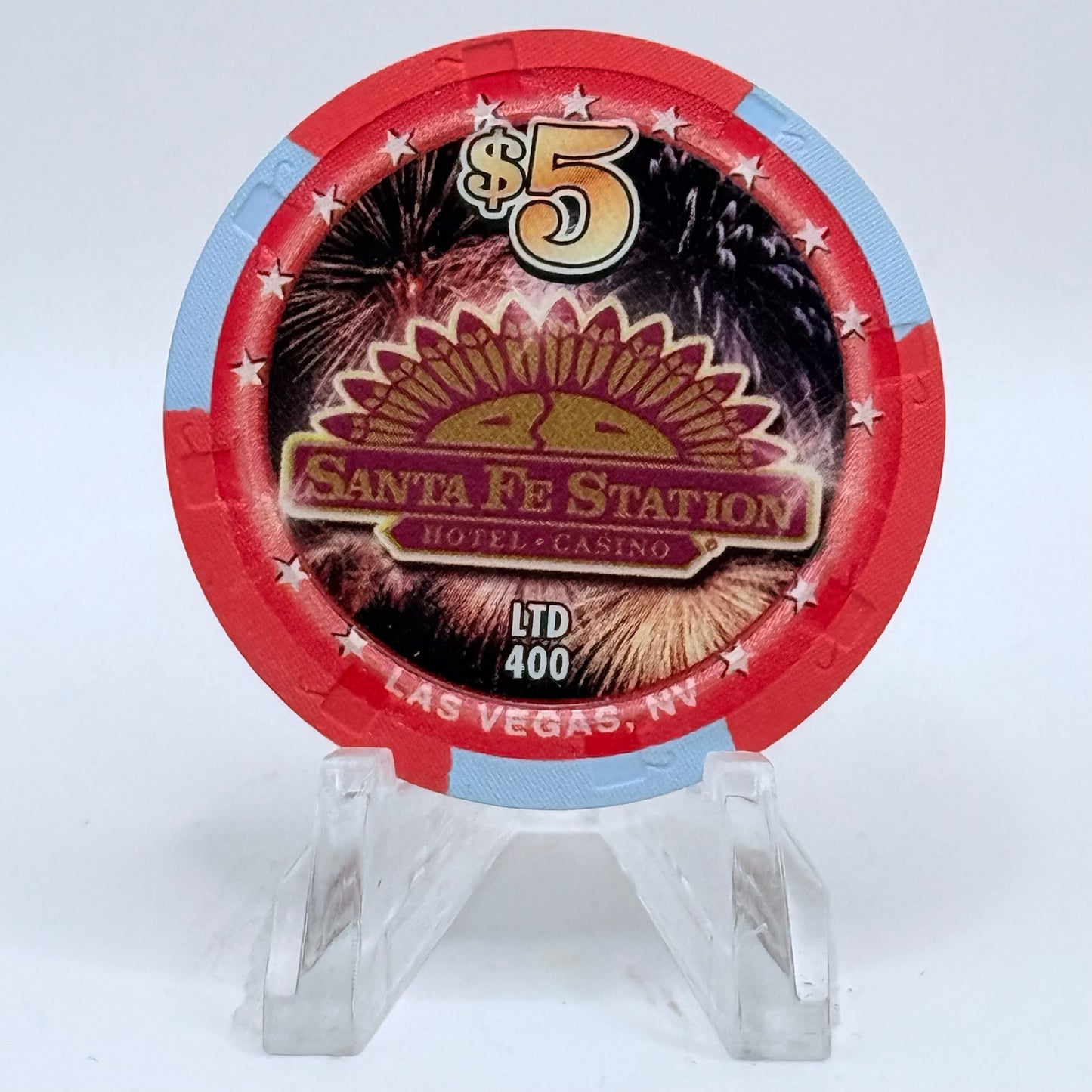 Santa Fe Station Las Vegas Nevada 2006 '30th Anniversary' LE $5 Casino Chip E6140