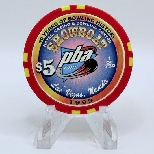 Showboat Las Vegas Nevada 1999 'PBA Tour' LE $5 Casino Chip V5550