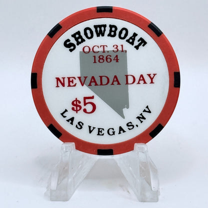 Showboat Las Vegas Nevada 1995 'Halloween' LE $5 Casino Chip N0522
