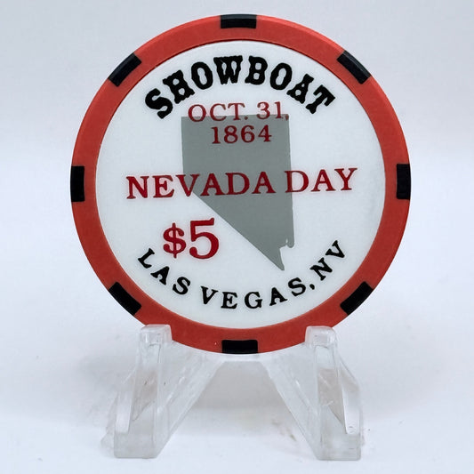 Showboat Las Vegas Nevada 1995 'Halloween' LE $5 Casino Chip N0522