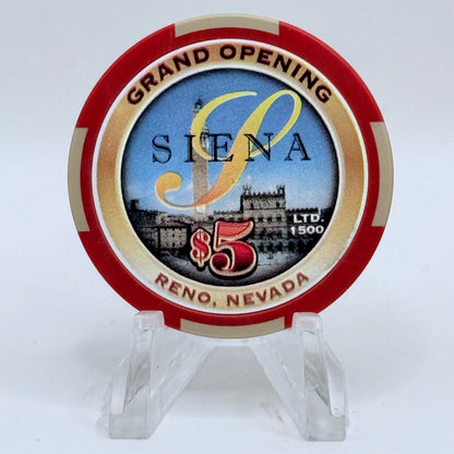 Siena Reno Nevada 2001 'Grand Opening' LE $5 Casino Chip V9760