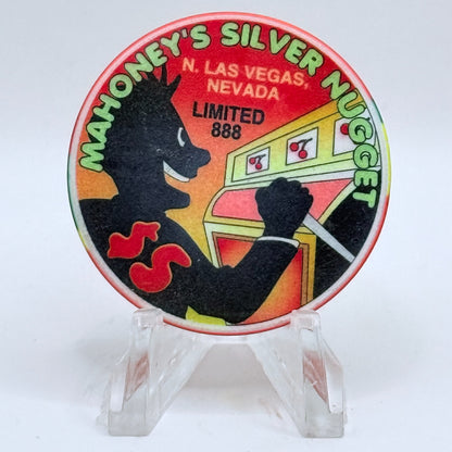 Mahoney's Silver Nugget N. Las Vegas Nevada 1998 'April Fool's' LE $5 Casino Chip V1524