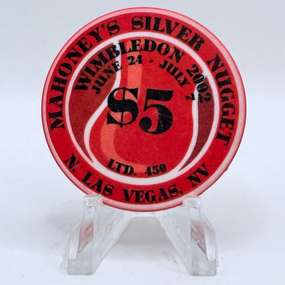 Mahoney's Silver Nugget N. Las Vegas Nevada 2002 'Wimbledon' LE $5 Casino Chip E2529