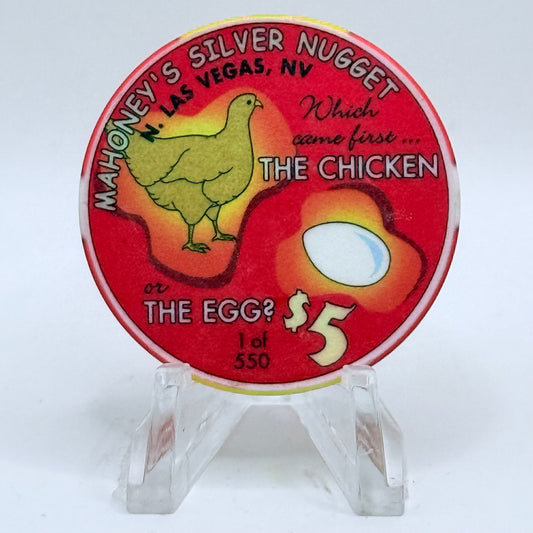 Mahoney's Silver Nugget N. Las Vegas Nevada 2002 'Easter' LE $5 Casino Chip V9782