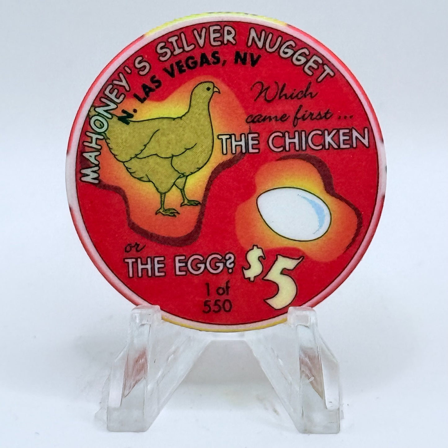 Mahoney's Silver Nugget N. Las Vegas Nevada 2002 'Easter' LE $5 Casino Chip V9782