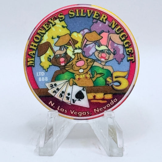 Mahoney's Silver Nugget N. Las Vegas Nevada 2002 'Easter' LE $5 Casino Chip V6488