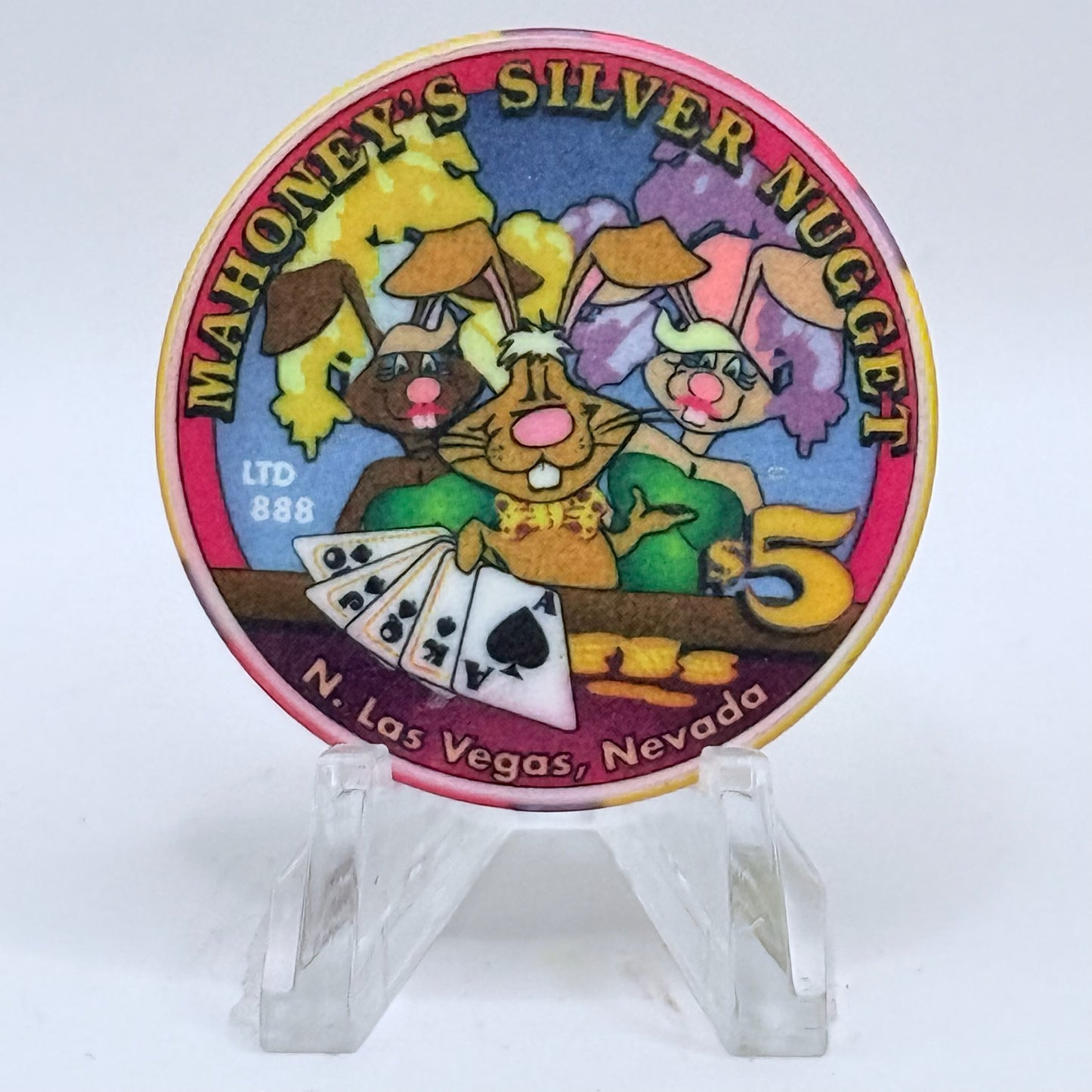 Mahoney's Silver Nugget N. Las Vegas Nevada 2002 'Easter' LE $5 Casino Chip V6488