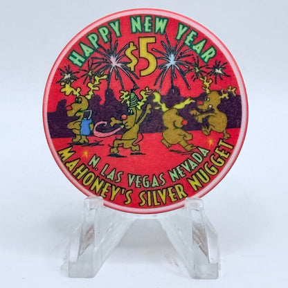 Mahoney's Silver Nugget N. Las Vegas Nevada 1998 'Christmas/ New Years' LE $5 Casino Chip V3402
