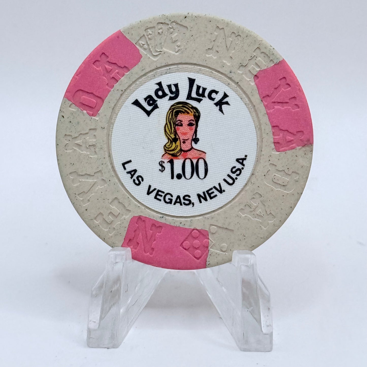 Lady Luck Casino Las Vegas Nevada 1973 $1 Casino Chip N5988