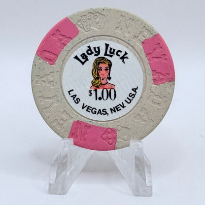 Lady Luck Casino Las Vegas Nevada 1973 $1 Casino Chip N5988