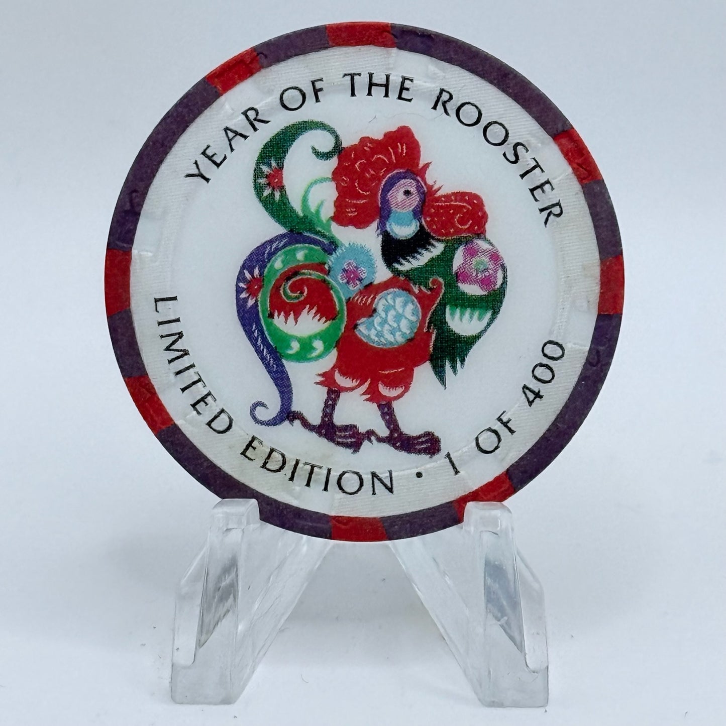 Crystal Park Casino Crystal City California 1996 'Year Of Rooster' LE $25 Casino Chip