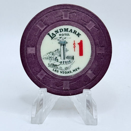 Landmark Hotel Casino Las Vegas Nevada 1967 $1 Casino Chip N2972