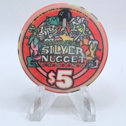 Mahoney's Silver Nugget N. Las Vegas Nevada 1996 'New Years' LE $5 Casino Chip N0617
