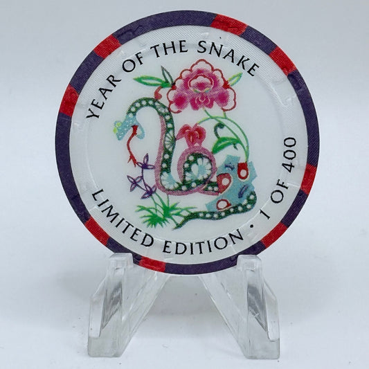 Crystal Park Casino Crystal City California 1996 'Year Of Snake' LE $25 Casino Chip