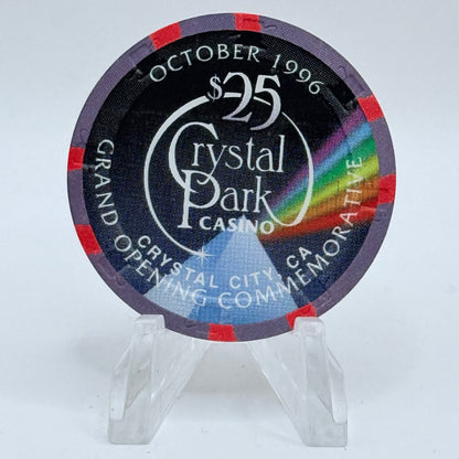 Crystal Park Casino Crystal City California 1996 'Year Of Snake' LE $25 Casino Chip