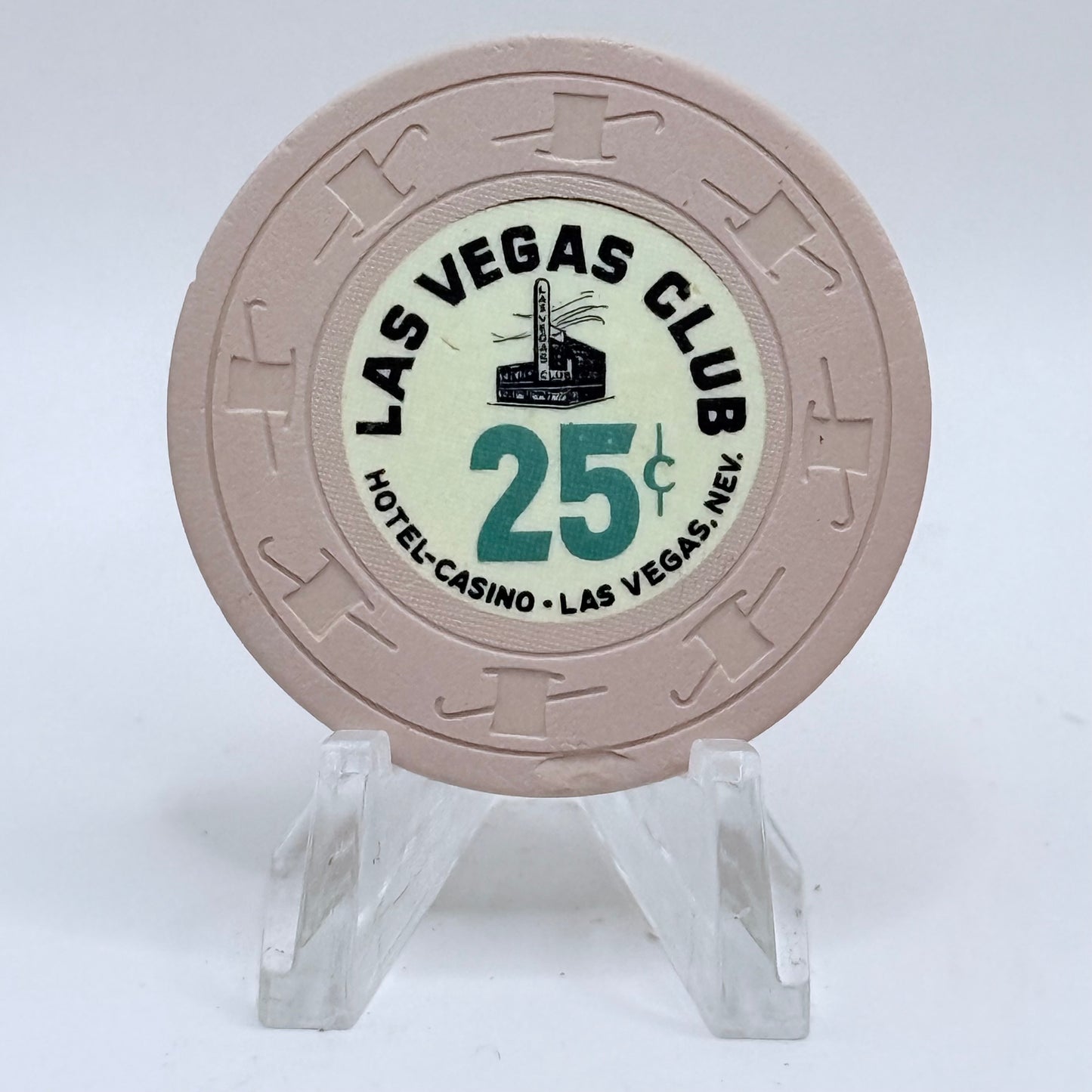 Las Vegas Club Las Vegas Nevada 1960's $.25 Casino Chip N1845