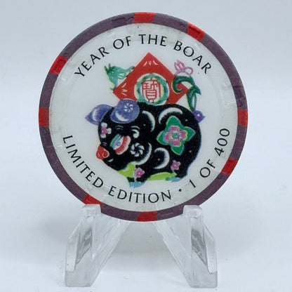 Crystal Park Casino Crystal City California 1996 'Year Of Boar' Series 2 LE $25 Casino Chip