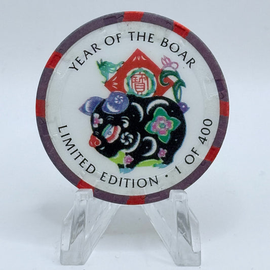 Crystal Park Casino Crystal City California 1996 'Year Of Boar' Series 2 LE $25 Casino Chip