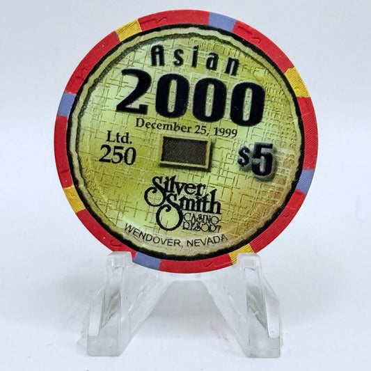 Silver Smith Wendover Nevada 2000 LE $5 Casino Chip V5597