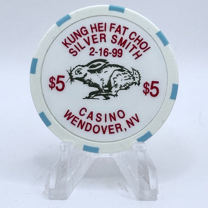 Silver Smith Wendover Nevada 1999 LE $5 Casino Chip V5595