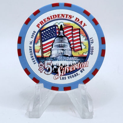 Silverton Las Vegas Nevada 1998 'President's Day' LE $5 Casino Chip V1542