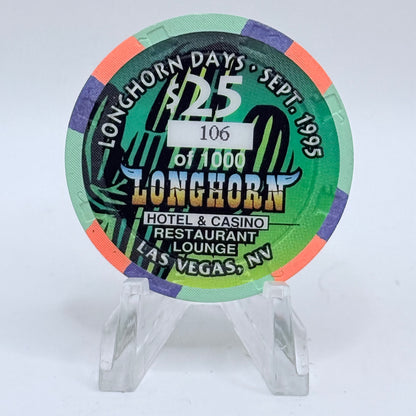 Longhorn Casino Las Vegas Nevada 1995 LE $25 Casino Chip N2617