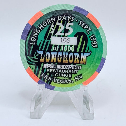Longhorn Casino Las Vegas Nevada 1995 LE $25 Casino Chip N2617