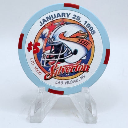 Silverton Las Vegas Nevada 1998 'Super Bowl' LE $5 Casino Chip V1543