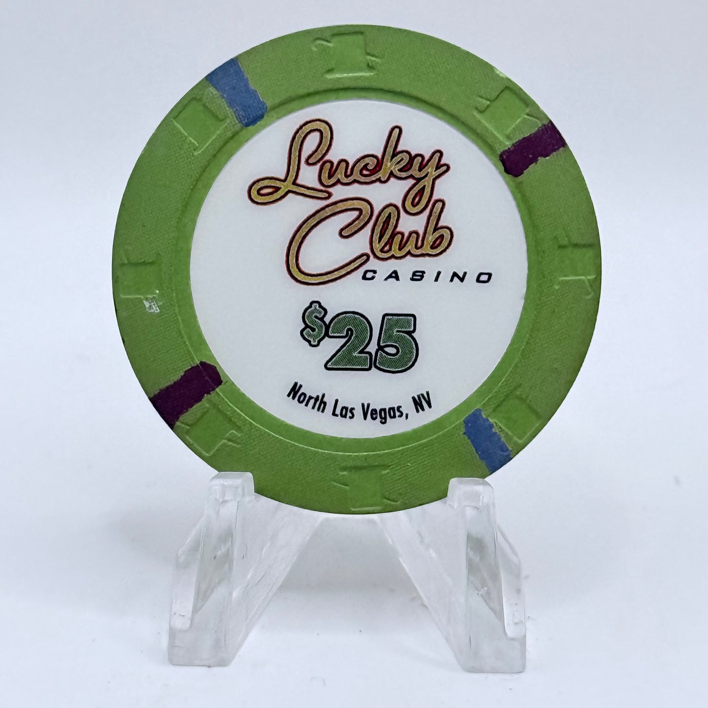 Lucky Club Casino N. Las Vegas Nevada 2008 $25 Casino Chip E8537