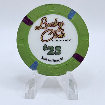 Lucky Club Casino N. Las Vegas Nevada 2008 $25 Casino Chip E8537