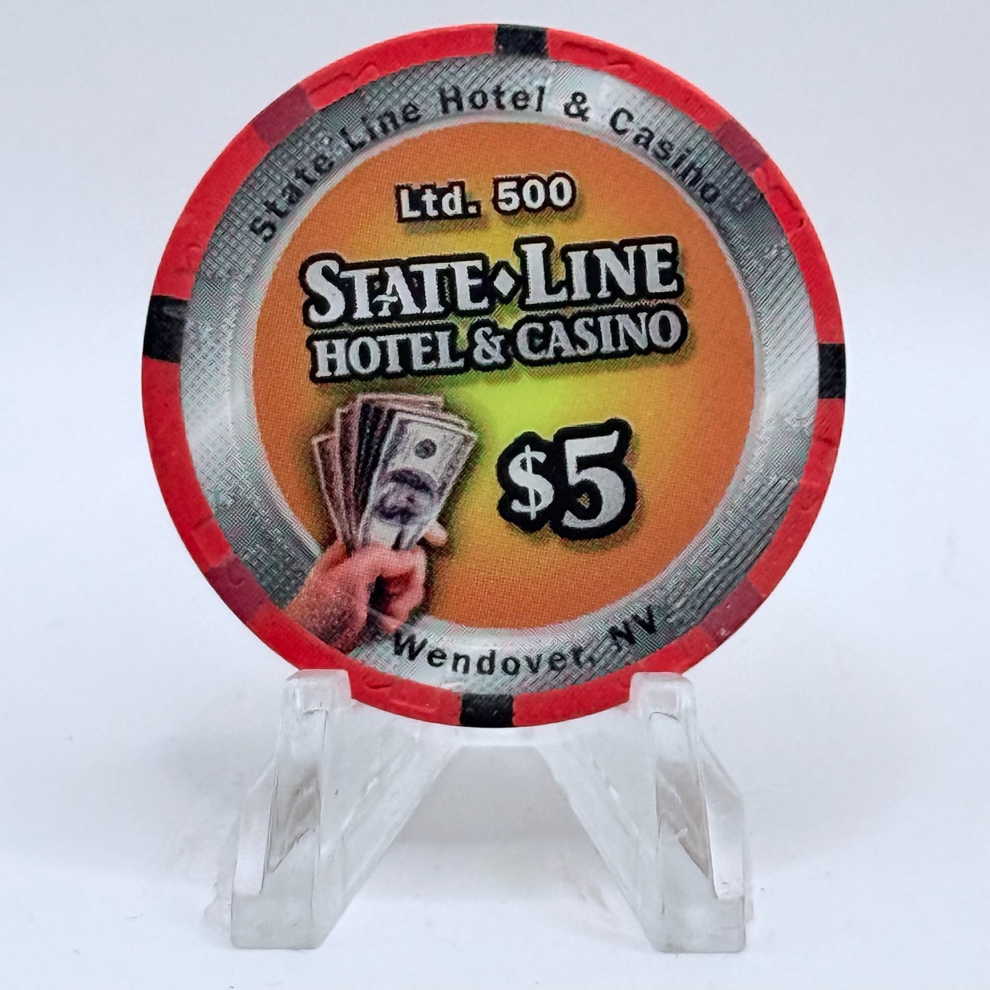 State Line Casino Wendover Nevada 'Big Win Festival' 2000 LE $5 Casino Chip V5662