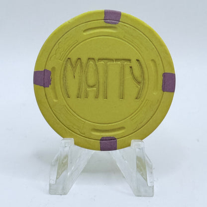 Matty's Club Las Vegas Nevada 1955 $5 Casino Chip N8732